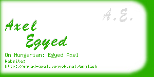 axel egyed business card